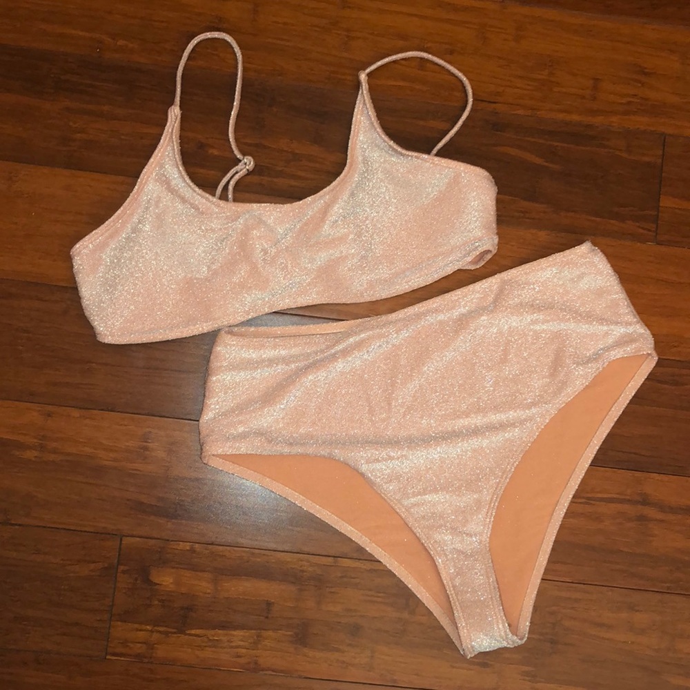 Blush colored bikini set